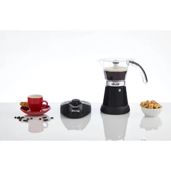 IMUSA Aluminum Espresso Maker Black: Electric Coffee Machine, 1.5L Capacity, Hand Wash, 480W, Ground & Whole Beans image {6}