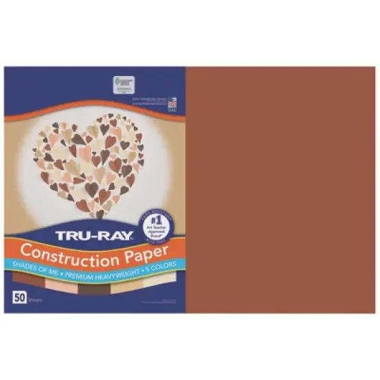 Tru-Ray&reg; Construction Paper, Shades of Me Assortment, 12" x 18", 50 Sheets Per Pack, 2 Packs image {1}