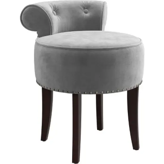 22.5" Lena Wood and Upholstered Vanity Stool - Hillsdale Furniture image {15}