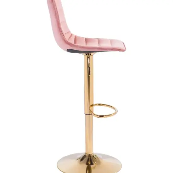 Pierce Barstool Pink/Gold - ZM Home image {2}
