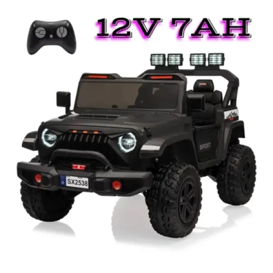 Jojoka 24V Power Wheel 2-Seater Kids Ride-On Car with Remote Control, 4WD 800W Motor, Off-road Car Toy with Adjustable Speeds, Built-in Music image {9}