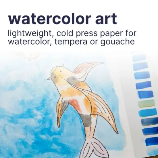 9"x12" Watercolor Paper Pad 20 Sheets - Strathmore: Sketch & Drawing Pad, Matte Finish, Top Bound, 90 lb, White image {3}
