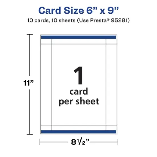 Avery Printable Rectangle Postcards with Sure Feed Technology, 6" x 9", Glossy White Cardstock, Print-to-the-Edge, Laser/Inkjet Cards, 10 Total image {4}