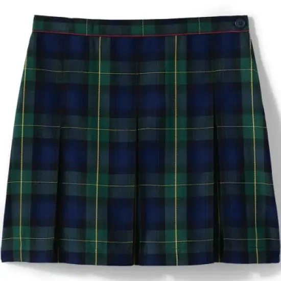 Lands' End School Uniform Girls Plaid Box Pleat Skirt Top of the Knee image {6}