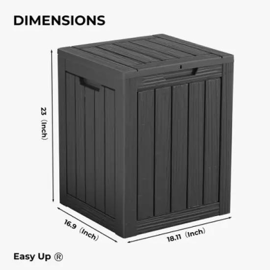 Chic Crate - 18.11'' W 28 Gallons Water Resistant Resin Lockable Deck Box image {3}