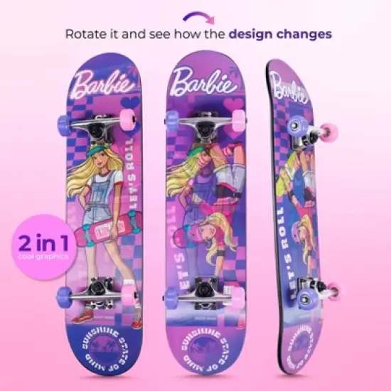 Barbie 31'' Lenticular Deck Standard Skateboard - Pink image {4}