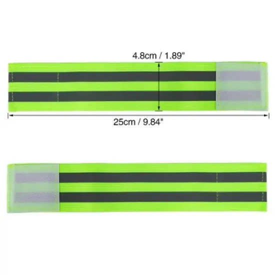 Unique Bargains Reflective Bands for Wrist Reflective Wristbands High Visibility Night Safety Cycling Reflector Tape Straps Bracelet 4 Pcs image {3}
