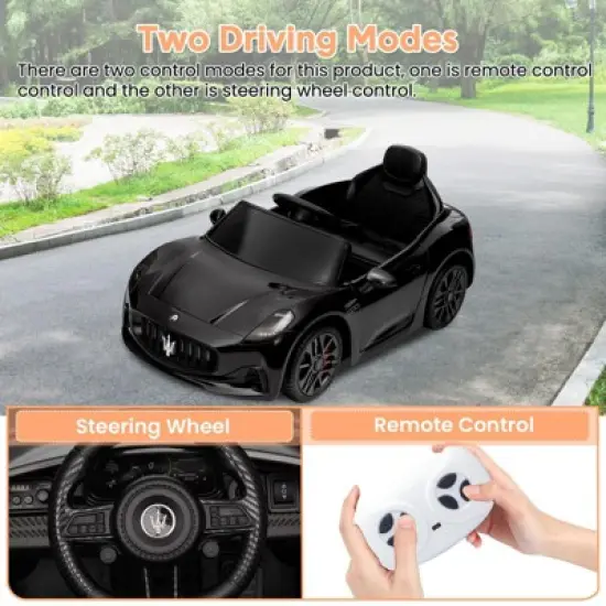 12V Ride On Car, Licensed Maserati Kids Electric Car with Remote Control, Battery Powered Vehicles image {5}