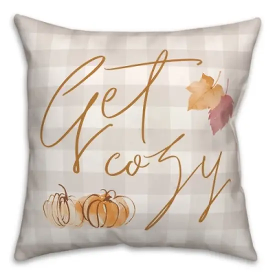 Creative Products Get Cozy Check 18 x 18 Indoor / Outdoor Pillow image {1}