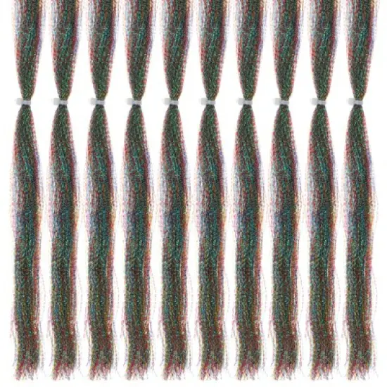 Unique Bargains Holographic Dry Flies Thread Tying Supplies Flash Fly Fishing Line 10 Pcs image {14}