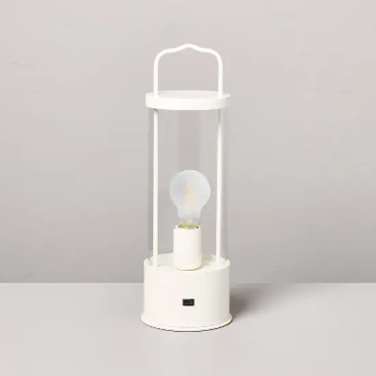 Portable Outdoor Patio LED Tabletop Lantern - Hearth & Hand&trade; with Magnolia image {3}