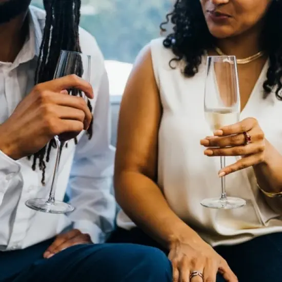 Libbey Signature Kentfield Champagne Flute Glasses, 8 ounce, Set of 4 image {2}