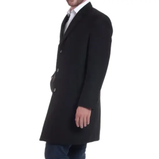 Alpine Swiss Luke Mens 3 Button Tailored Wool 37" Walker Car Coat image {5}