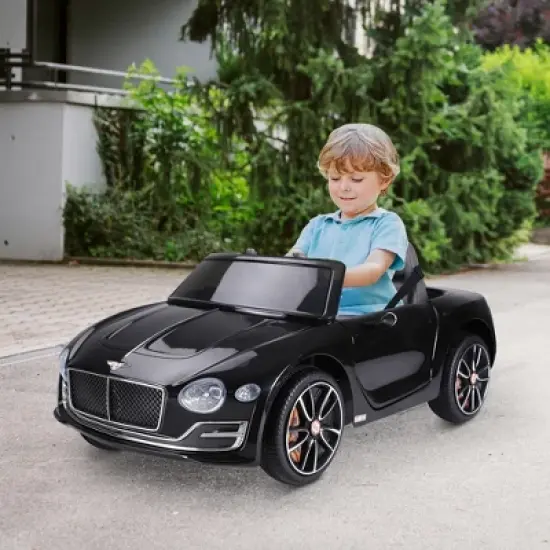 Aosom Kids Ride On Car 12V Licensed Bentley EXP12 Electric Vehicles with Parent Remote Control, Headlights, MP3, USB Port, Opening Door, White image {1}