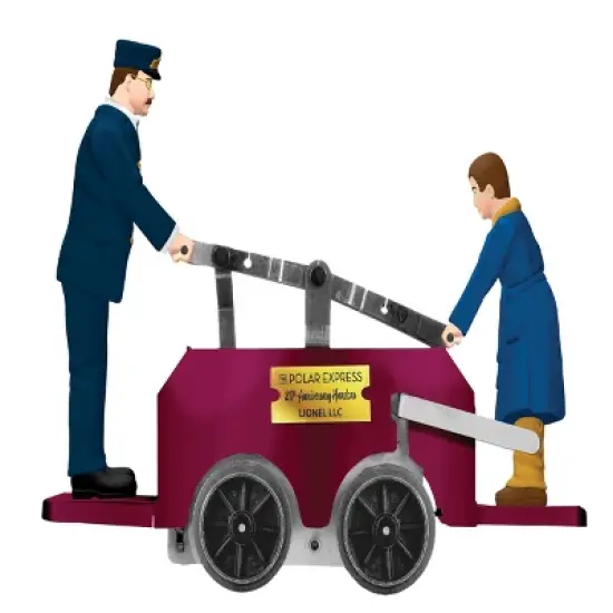 Lionel The Polar Express 20th Anniversary Handcar: O Scale Metal & Plastic Toy Vehicle Accessory image {1}