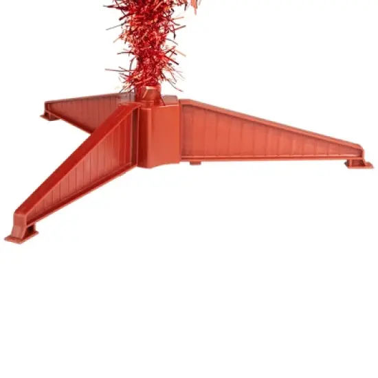 Northlight Artificial Tinsel Christmas Tree - 3' - Red - Unlit image {5}
