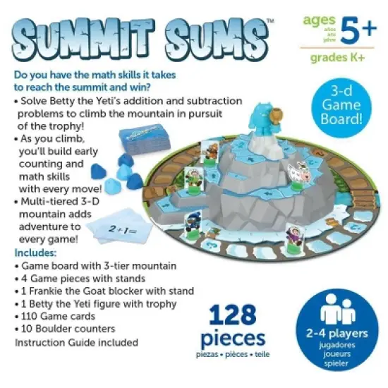 Learning Resources Summit Sums Game: Educational Math Board for 2-4 Players image {6}