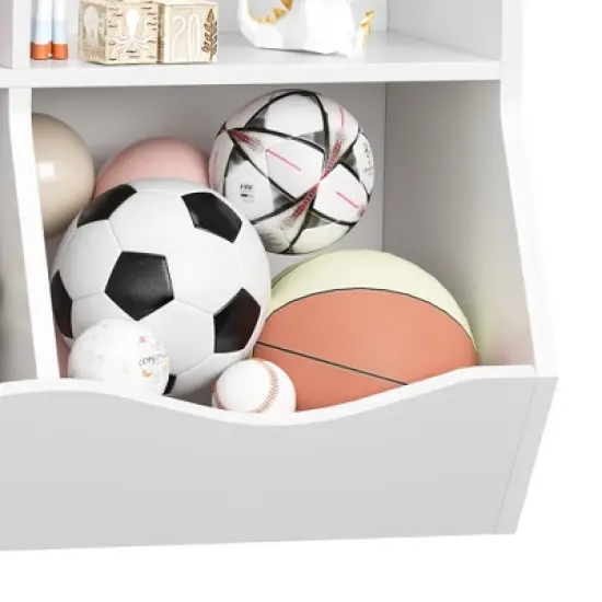 Garvee 3-Tier Kids Bookshelf and Bookcase for Storage Books and Toys,Multi Shelf with Cubby Cabinet for Kids Bedroom,Playroom and Nursery image {7}