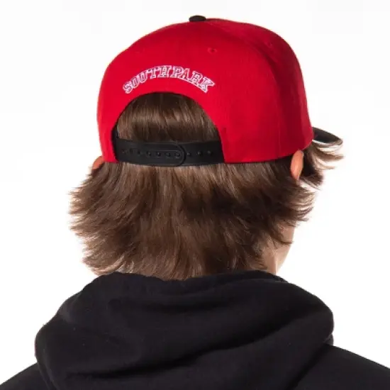 South Park Cartman Embroidered Character Design Adult Adjustable Snapback Hat Baseball Cap OSFM Red image {2}