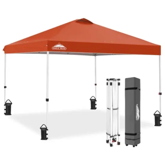 EAGLE PEAK 10x10 Pop Up Canopy Instant Tent w/ 4 Weight Bags image {14}