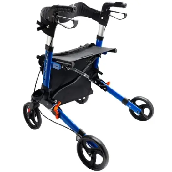 Topteng Four Wheel Walker Rollator with Adjustable Seat image {9}