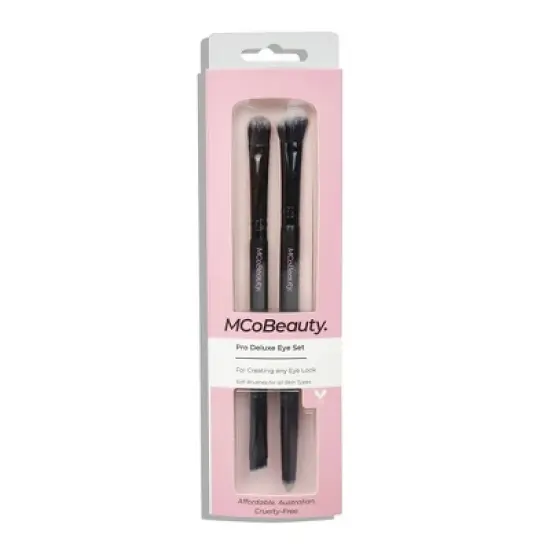 MCoBeauty Pro Deluxe Eye Set - Eye Makeup Brush Set - 2 pc image {1}