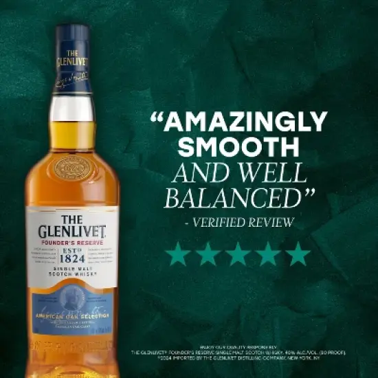 Glenlivet Founder's Reserve Scotch Whisky - 750ml Bottle image {2}