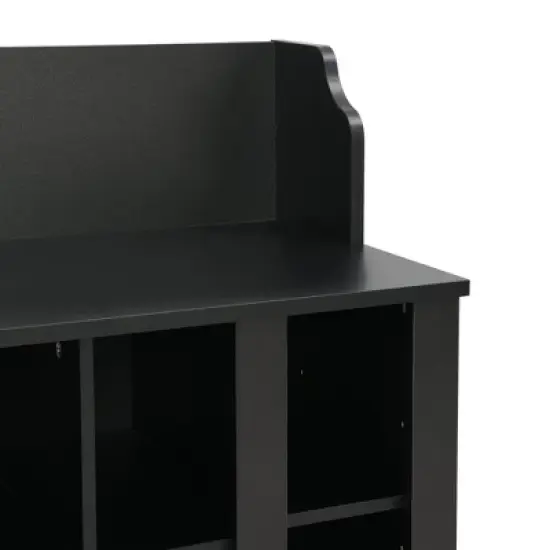 MOEPISY Elegant Hall Tree with Wall Mounted Coat Rack, Entryway Organizer For Hallway, Foyer, Mudroom, Black image {10}