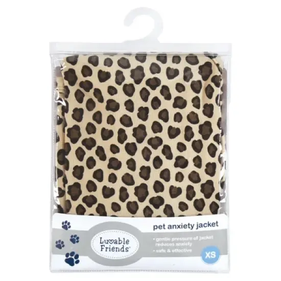 Luvable Friends Pet Thunder Anxiety Jacket, Leopard image {1}