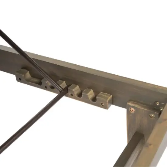 GDFStudio Della Outdoor Mesh and Acacia Wood Armless Adjustable Chaise Lounge image {6}