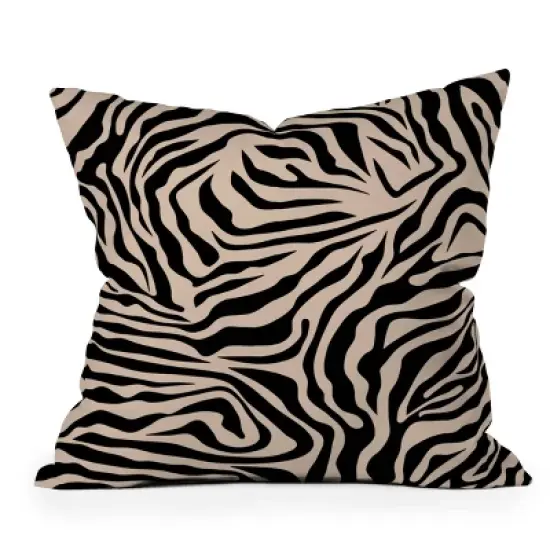 18"x18" Deny Designs Daily Regina Designs Zebra Outdoor Throw Pillow image {4}