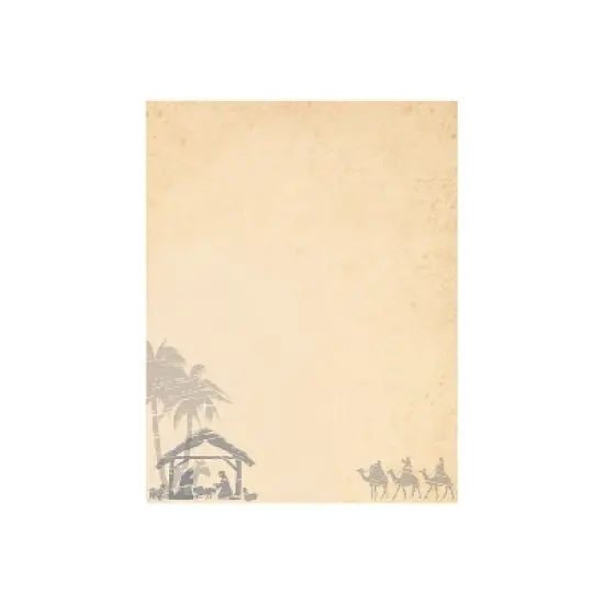 Great Papers! Holy Night Holiday Letterhead 8.5" x 11" Multicolor 80/Pack (2018028) image {2}