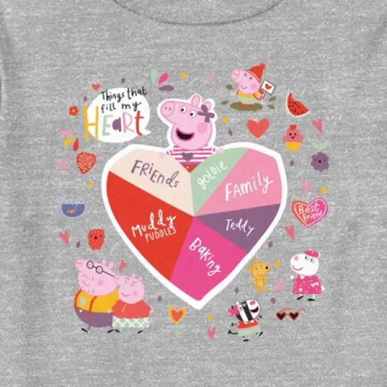 Toddler's Peppa Pig Things That Fill My Heart T-Shirt image {1}