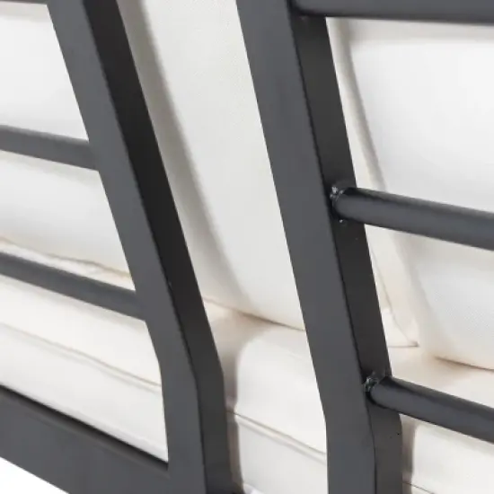 Outdoor Sectional Sofa Set, Sofa Set with Cushions and Pillows, 5 Seater Sofa with Table, Sofa with Iron Frame and PE Cushions-Coolbibila image {3}