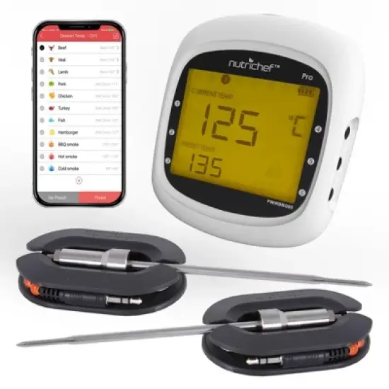 NutriChef Bluetooth Wireless BBQ Digital Thermometer image {7}