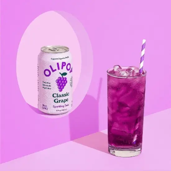 OLIPOP Classic Grape Prebiotic Soda - 12 fl oz Can image {8}