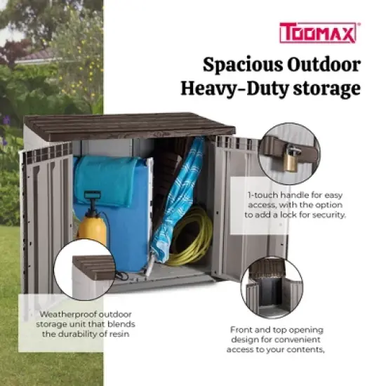 Toomax Stora Way All Weather Outdoor Storage Shed Cabinet image {2}