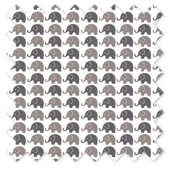 Bacati - Elephants White/Gray Mini Elephants Changing Pad Cover image {9}