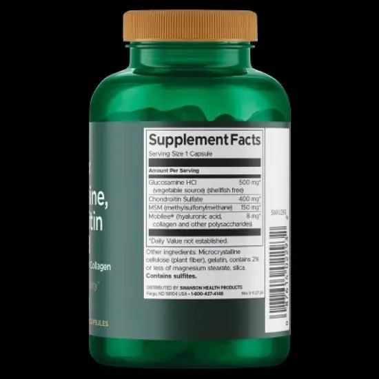 Swanson Glucosamine, Chondroitin and Msm with Mobilee 90 Capsules image {1}