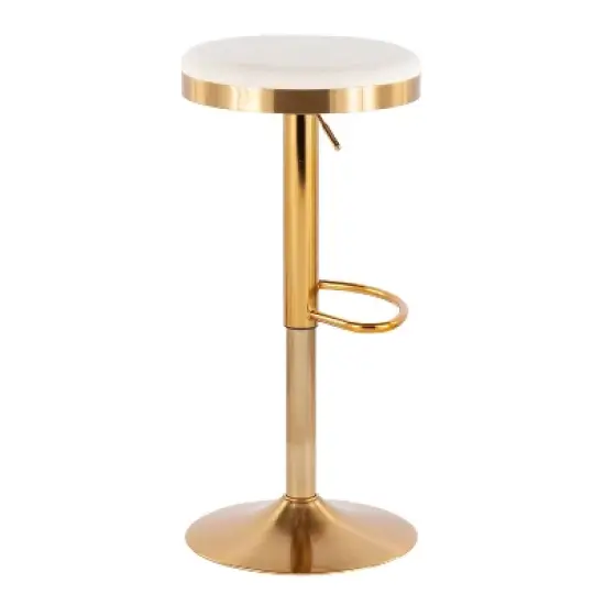 Set of 2 Dakota Glam Adjustable Barstools - LumiSource  image {3}