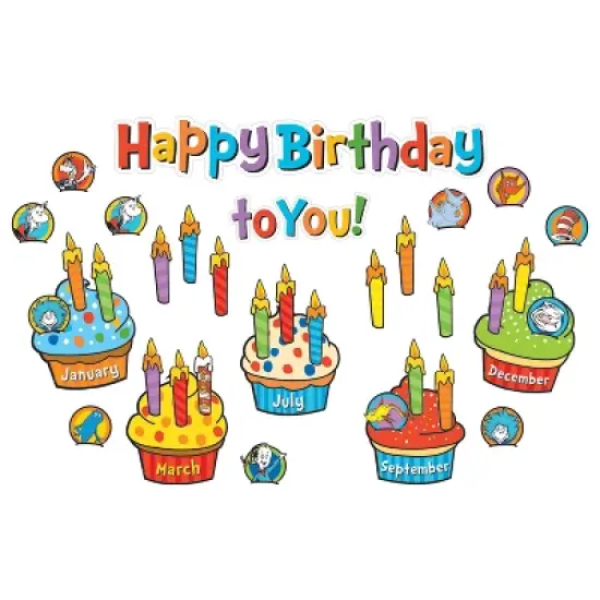 Eureka&reg; Dr. Seuss&trade; Birthday Mini Bulletin Board Set image {1}