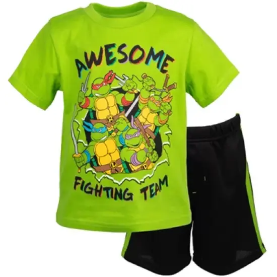 Teenage Mutant Ninja Turtles Donatello Michelangelo Raphael T-Shirt and Mesh Shorts Outfit Set Toddler image {7}