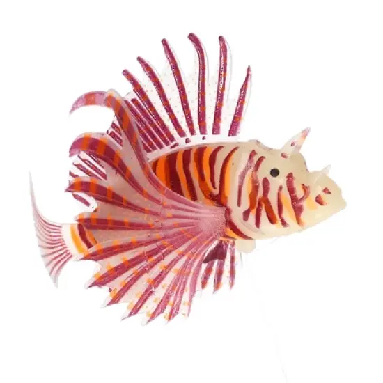 Unique Bargains Aquarium Artificial Lion Fish Glowing Ornament Simulation with Suction Cup 1 Pc image {6}