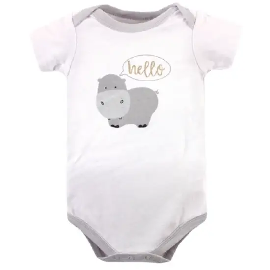 Hudson Baby Infant Boy Cotton Bodysuits, Alphabet Animals image {2}