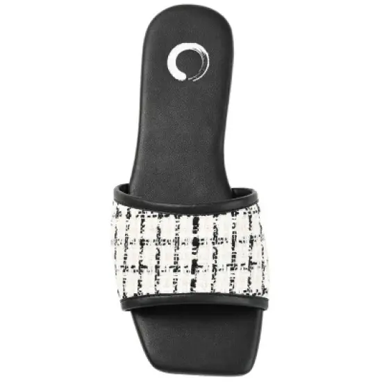 Journee Collection Womens Mikala Slide Low Block Heel Sandals image {3}