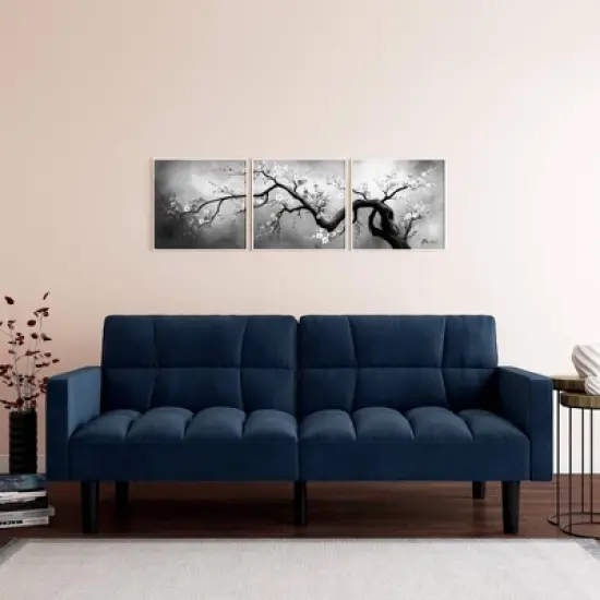 Holly Convertible Sofa Sleeper Futon with Arms - Room & Joy image {6}