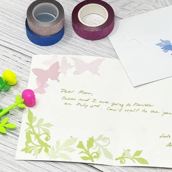 Wrapables Decorative Adhesive Scenic Pattern Hollow Sticker Tape image {5}