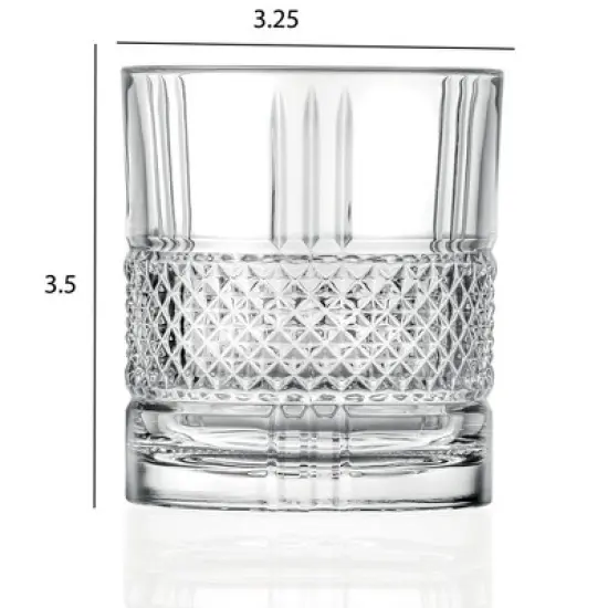 Lorren Home Trends Brilliant Collection Double Old Fashion Set of 6 image {1}