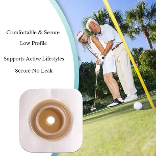 Convatec 125265 SUR-FIT Natura Two-Piece Stomahesive Cut-to-Fit Flat Skin Barrier 2&frac14; in. Flange 1-3/8 in. to 1&frac34; in. (Box of 10) image {3}