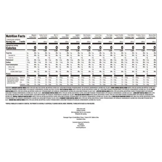 Thoughtfully Cocktails, Skinny Cocktail Mixer Set, Vegan and Vegetarian, Flavors Include Margarita, Moscow and More, Set of 12 (Contains NO Alcohol) image {7}